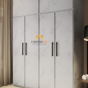 Beyaz Mermer Traverten Taş Yapışkanlı Kaplama Folyo 120cm | Mobilya, Duvar, Kapı İçin - ST677 - Görsel 2