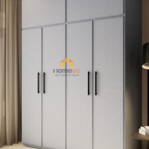 Gri Kumaş Desenli Yapışkanlı Kaplama Folyo 120cm | Mobilya, Duvar, Kapı İçin - KF642 - Görsel 2